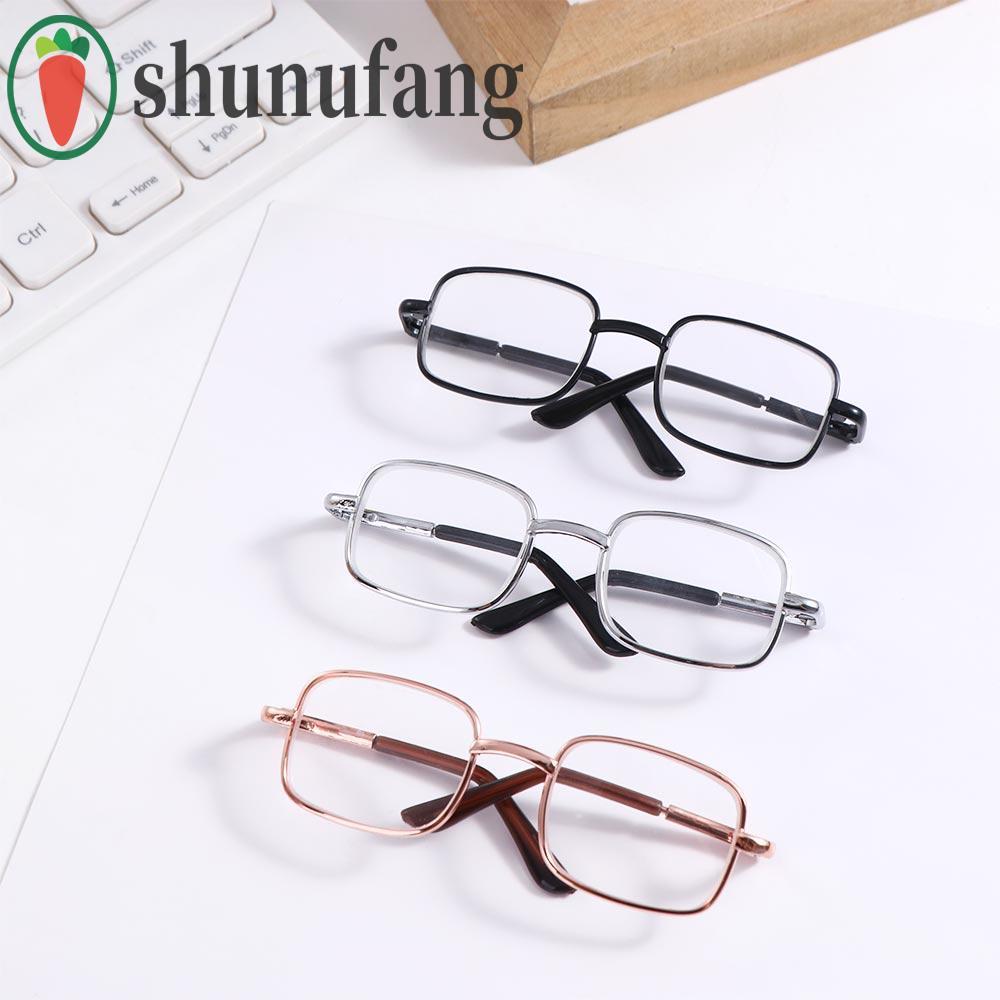 UNUF Preppy Cotton Doll Glasses, 8.5 CM Lovely Idol Plush Doll Glasses, Cute Square Golden Kawaii Co