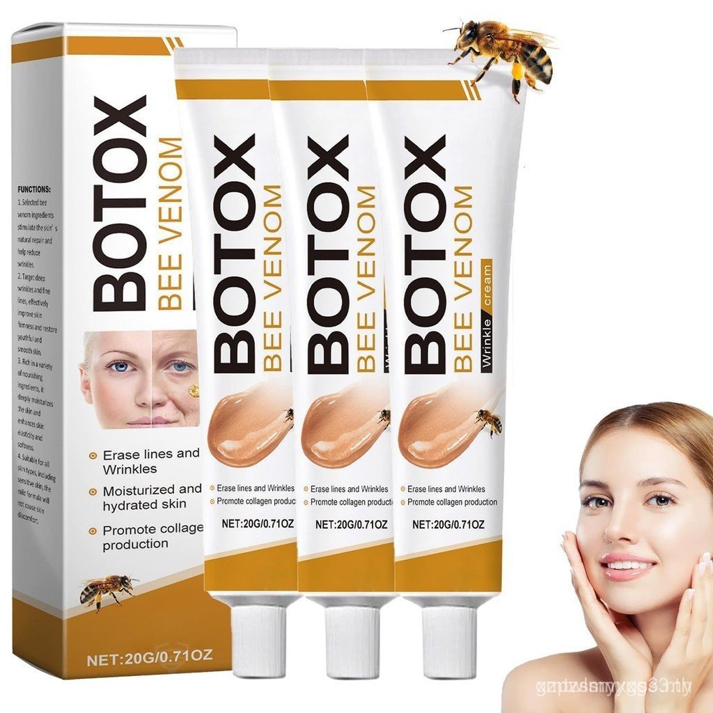 3Pcs Botox Bee Venom Cream Wrinkle Removal & Firming,Moisturizing,Lifting & Recovery for All Skin Ty