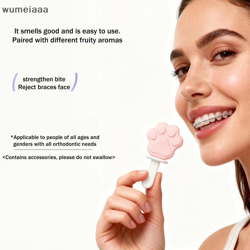 Wumeiaaa Cat Paw Shape Aligner Chewies สําหรับ Invisalign Aligner Retainer Chewies ซิลิโคนฟัน Stick 