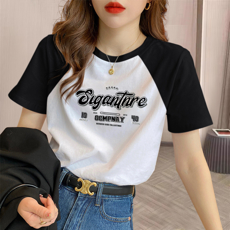 (จัดส่งตลอด 24 ชั่วโมง)เสื้อที – เซ็นต์ยาวแขนแบบโค้งทูมฤษูมร้อน ปลาสติกแปลกตา ไซด์หลวม หลากหลายวิธีการสวมใส่