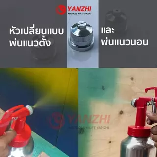 (แบบใช้ร่วมกับตัวปรับแรงดัน2-3บาร์) Yanzhi SG112 กาพ่นประเภทแรงดันต่ำ หัวเข็ม3แบบ ขนาด 1.3mm ถ้วย 1 ลิตร