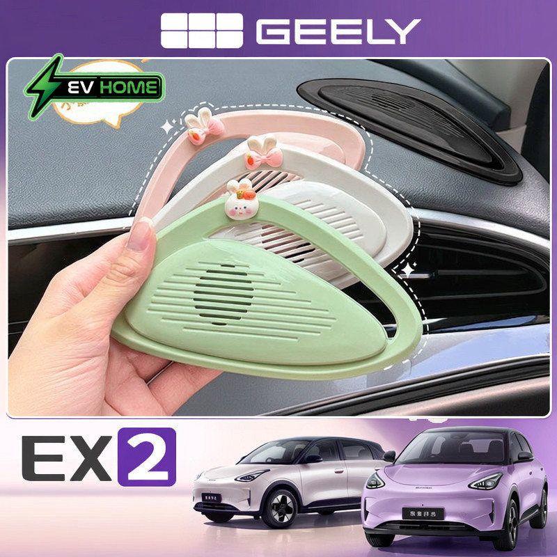 Geely EX2 ev/e.mas 5/Proton emas 5 สติกเกอร์ภายในรถพิเศษเคาน์เตอร์ภายในขนาดเล็ก Air Outlet กรอบโดมสติกเกอร์แฟชั่น Central Control แผงแขวนสีสติกเกอร์การปรับเปลี่ยน
