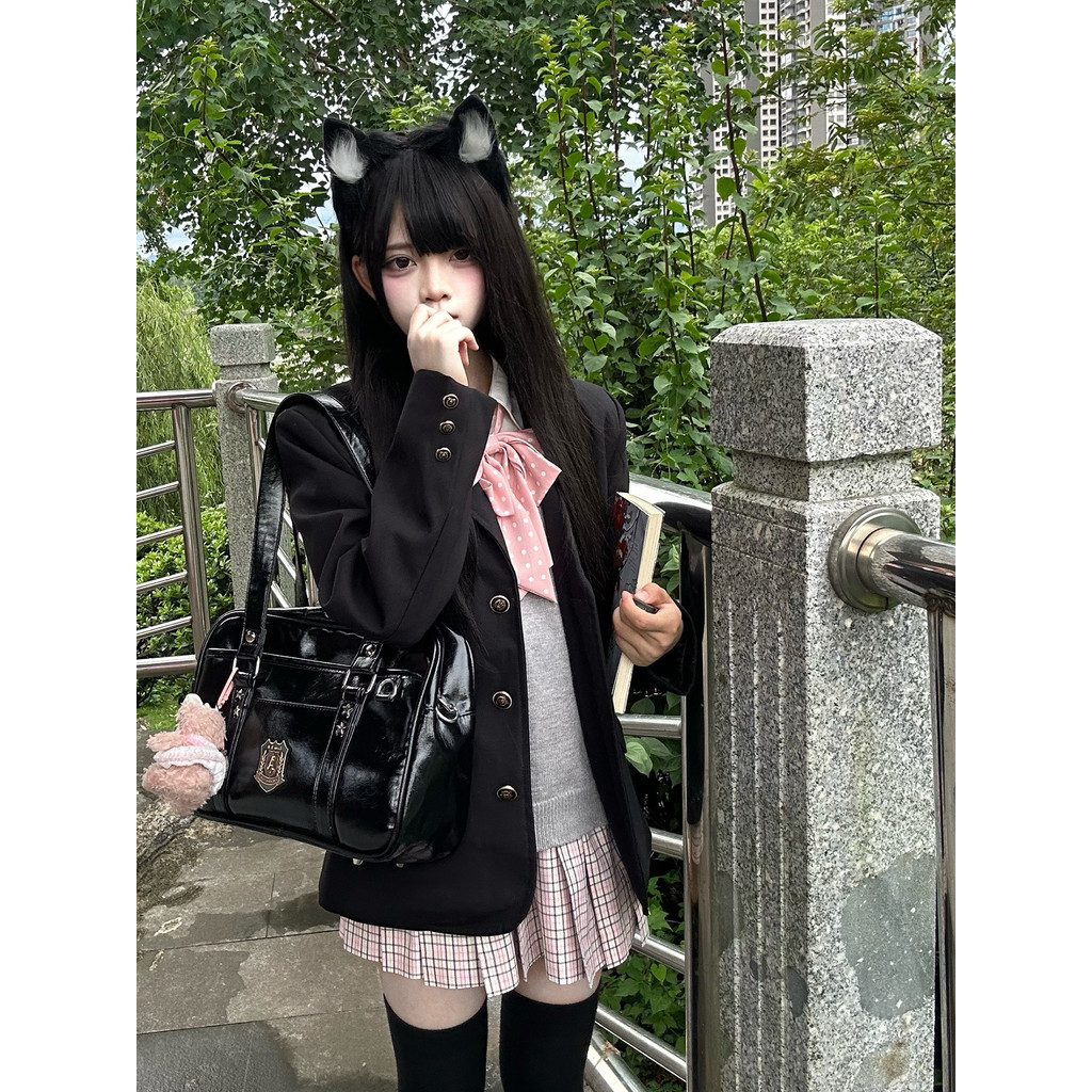 Woodong Shop Original Daily All-Match Two-Dimensional Commuter Preppy Style jk Uniform Bag Female [S