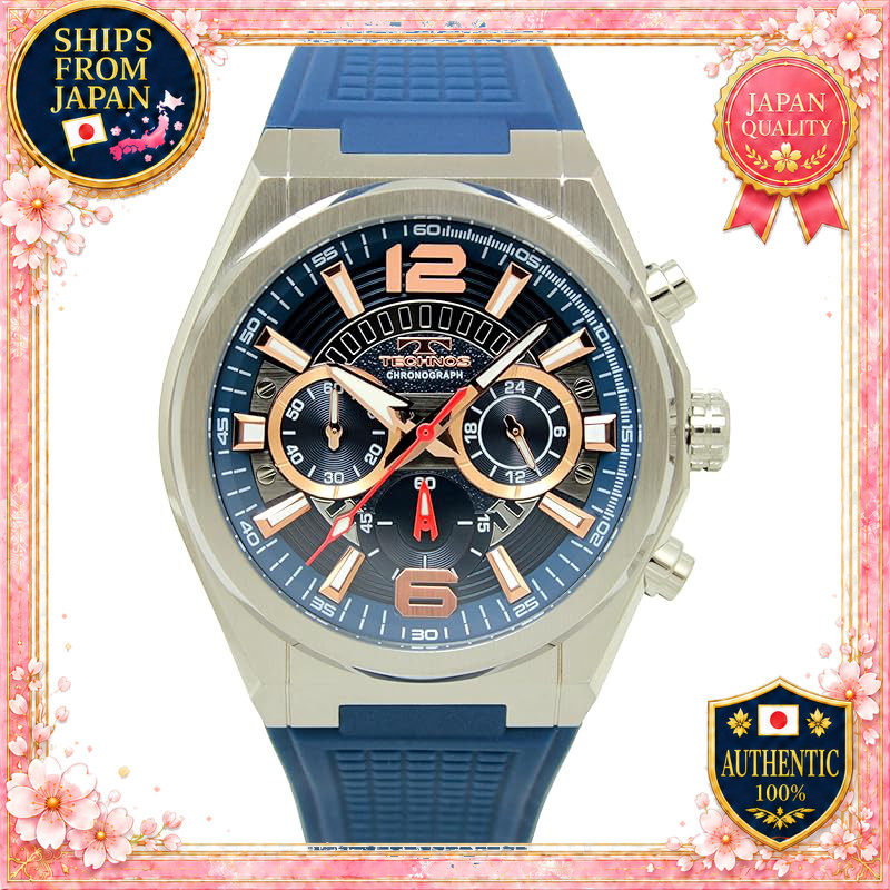 TECHNOS T8B84SN Chronograph 10 Bar Waterproof Watch
