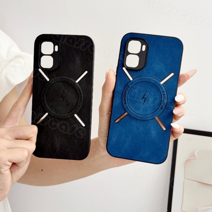 Infinix GT 50 Pro 2026 สําหรับ Infinix GT 50 5 0 Pro 50Pro GT50Pro X6891 Napa-textured แม่เหล็กดูด PU ซิลิโคนหนังโทรศัพท์กรณีเลนส์ป้องกันกันกระแทกปกหลัง