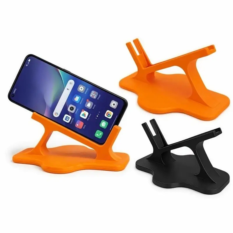 ใหม่ Ergonomic Arc Lazy Bracket 3D พิมพ์โทรศัพท์แท็บเล็ตขาตั้งข้างเตียงดู
