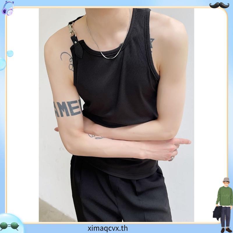 YHTN  เสื้อกล้าม ฤดูร้อน ขาว ระบายอากาศได้ tank top คุณภาพสูง ห่านคู่ นุ่มและสบาย สินค้าใหม่ tomchic