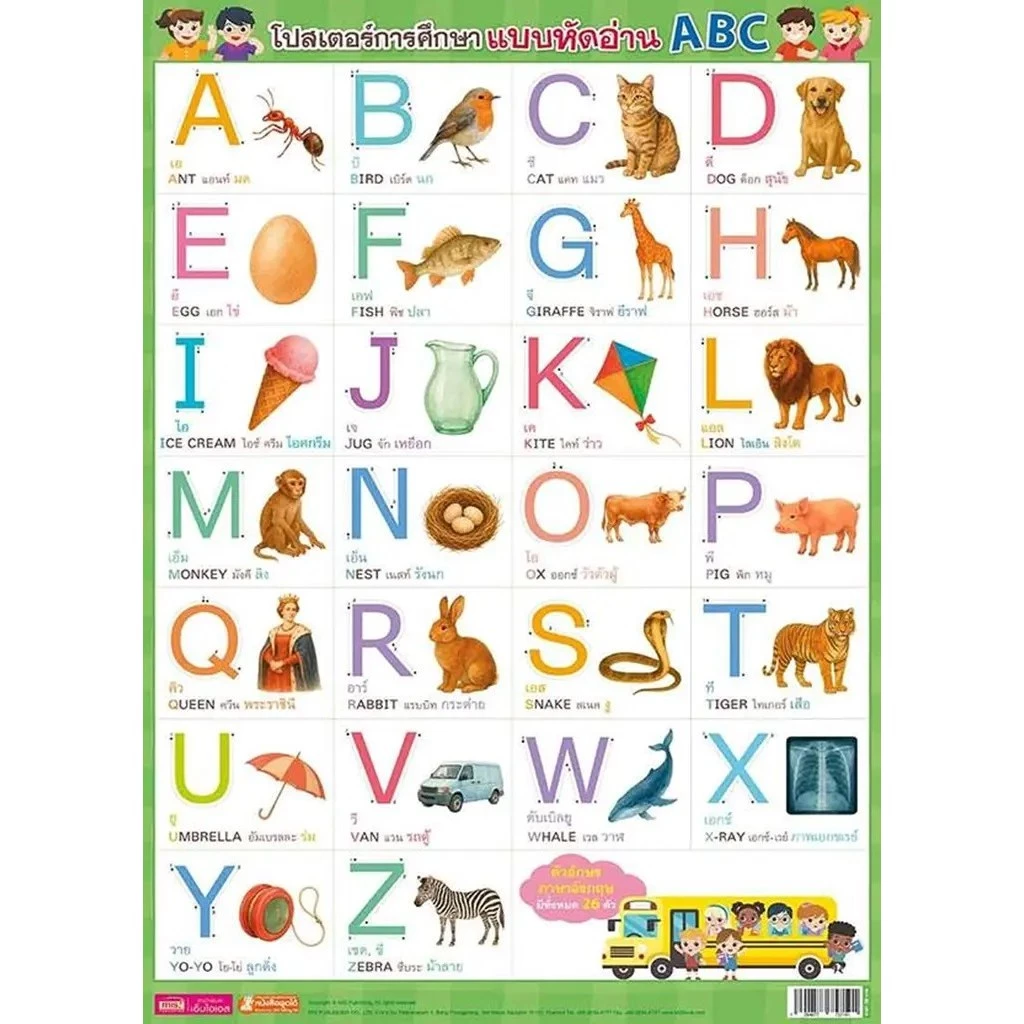 Se-ed (ซีเอ็ด) : โปสเตอร์การศึกษา แบบหัดอ่าน ABC (ใช้ร่วมกับ MIS Talking Pen)