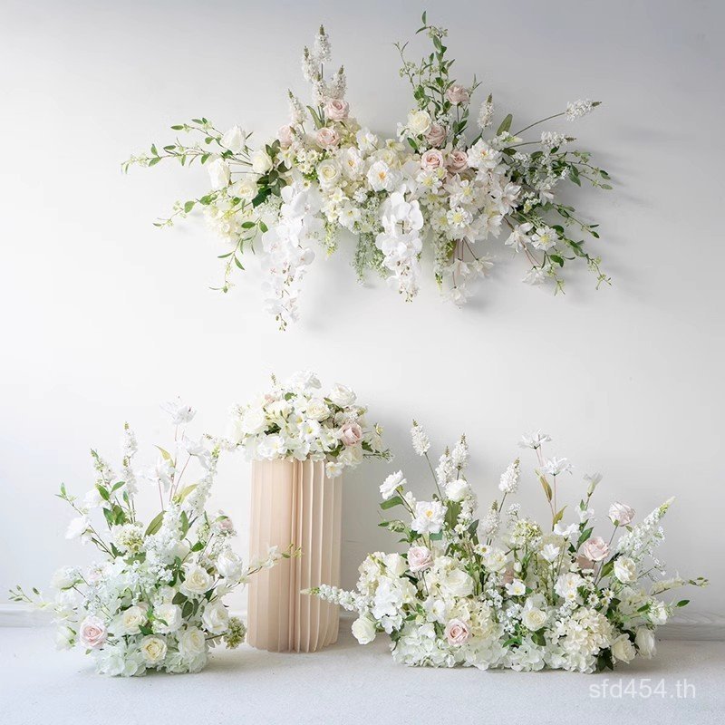 เหตุการณ์ตกแต่งงานแต่งงานแขวนผนังดอกไม้ดอกไม้ปลอมตกแต่งพิธีพื้นหลังเคทีคณะกรรมการจําลองเวทีดอกไม้ศิล