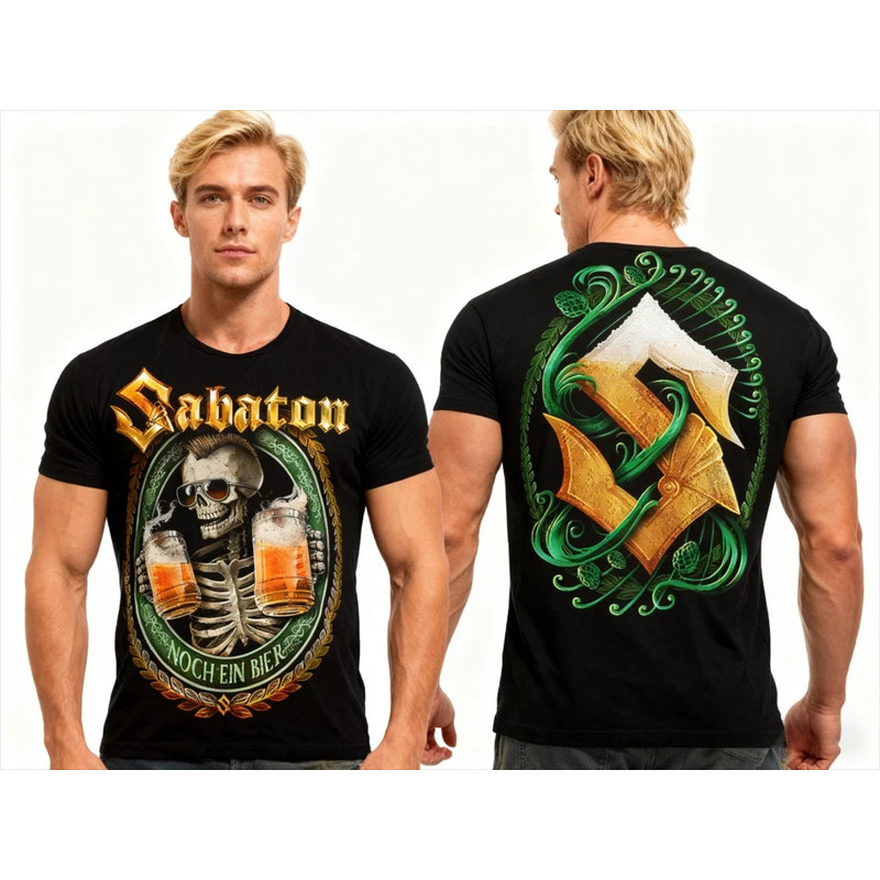 2026Sabaton Fleet Kriegsmarine Ablum เสื้อยืดโลหะ Rock Band พัดลมพิมพ์ Tees หนักผู้หญิงขนาดใหญ่ผู้ชา