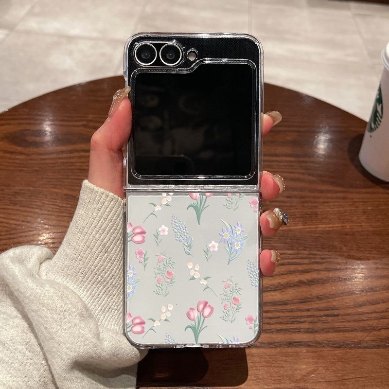 SAMSUNG กรณีพับเคสโทรศัพท์สําหรับ SAMSUNG ZFLIP2 ZFLIP3 ZFLIP4 ZFLIP5 ZFLIP6 ZFLIP7 W26 Flip OPPO FI