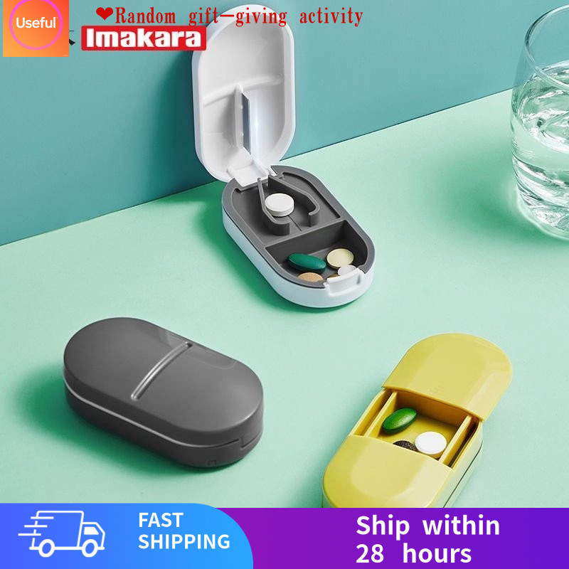 ✅[ปริมาณโดยรวม Amount = จัดส่งฟรี] [เฉพาะกล่อง] Japan Imakara Medicine Box Medicine Cutter Medicine 