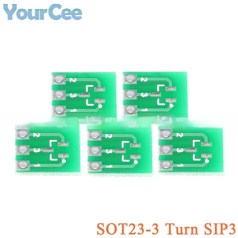50 ชิ้น/5 ชิ้น SOT23 SOT23-3 เปิด SIP3 อะแดปเตอร์แปลงแผ่น SOT SIP IC ซ็อกเก็ต PCB Board Double-Side 