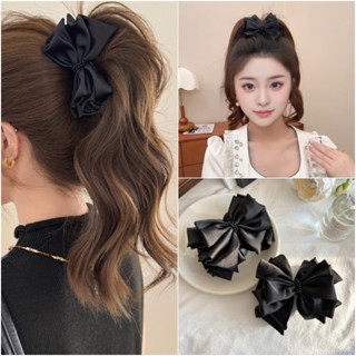 กิ๊บติดผมสองด้านสีทึบเก๋ไก๋ออกแบบโบว์-กรงเล็บหางม้าหรูหราระด…