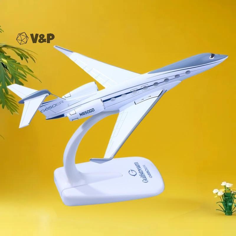 V&P 1PCS Gulfstream G650 เครื่องบิน Diecast 1/200 Scale เครื่องบินรุ่นเครื่องบิน G650ER เครื่องบินรุ