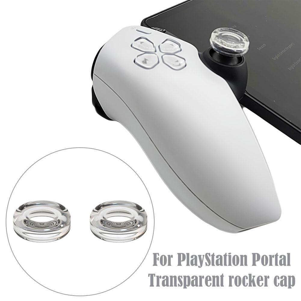 1 คู่ Rocker Cap สําหรับ PlayStation Portal ซิลิโคนเหลวโปร่งใสเกม Controller ฝาครอบ Stick Thumb Grip Rocker Caps สําหรับ PS5