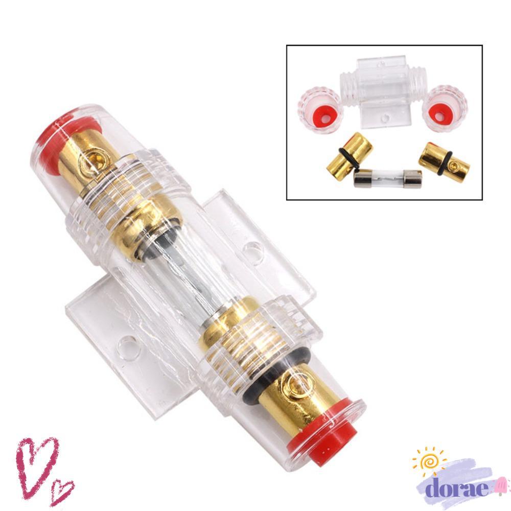 DORAE ฟิวส์เครื่องเสียงรถยนต์, AGU Inline Car Fuse Holder Block, DC 12V Gold Plated 30-100A เครื่องเ
