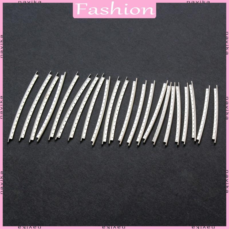 NAV เงินกีตาร์ไฟฟ้า Fret ลวดกีตาร์ Fretboard 24 Fret 2 7 มม.โทนสําหรับกีตาร์ Fingerboard เปลี่ยนแพ็ค