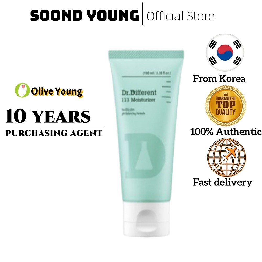 [Dr.Different] 113 มอยส์เจอร์ไรเซอร์โลชั่น | 100มล | ครีมปรับสมดุล pH สําหรับผิวมันและรูขุมขน