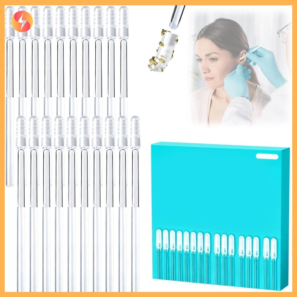 ไม้ทําความสะอาดขี้หู 24 ชิ้นนํากลับมาใช้ใหม่นุ่มเหนียวหัวเครื่องมือทําความสะอาดหูสําหรับเด็กและผู้ใหญ่