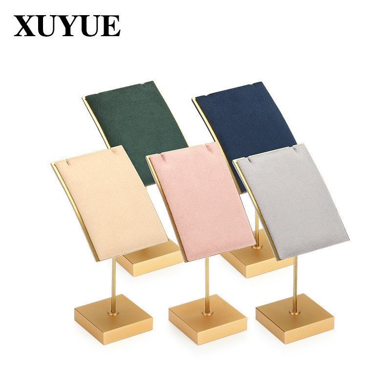 ขาตั้งแสดงเครื่องประดับ ขาตั้งแสดงสร้อยคอ อุปกรณ์ประกอบฉากโลหะ ขาตั้งแสดงจี้หลากสี เครื่องประดับ F68