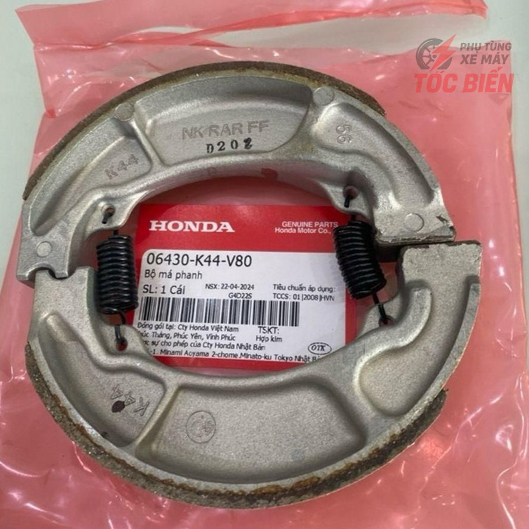 ผ้าเบรคหลังชุด 06430K44V80 สําหรับ HONDA Air Blade 125, Lead 125, PCX, SH Mode, Vision, Vario 125 - 