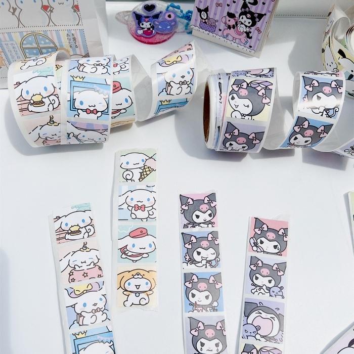 Ready 200 แผ่น สติ๊กเกอร์ Sanrio สติ๊กเกอร์เด็ก PURPLE MONSTER น่ารัก BOOBOU Crafty Charm