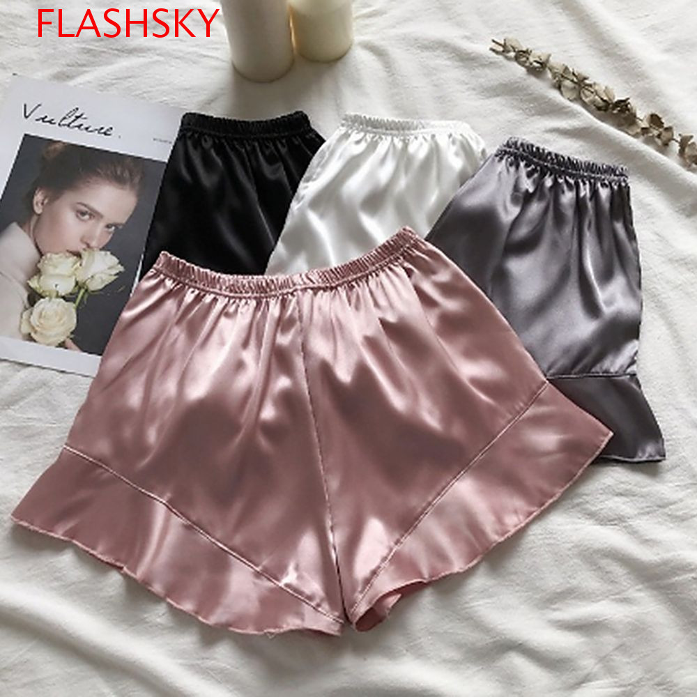 FLASHSKY Shorts Loose-Fit Matte Outer Wear Ruffle