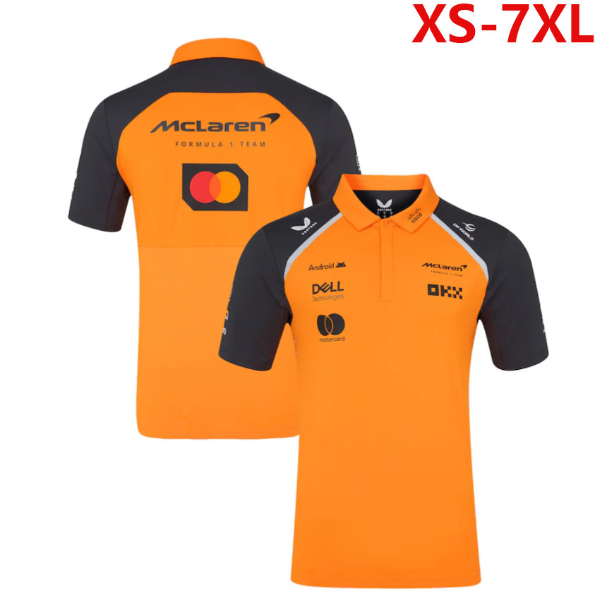 เสื้อโปโลแขนสั้น Unisex แบบทีมแข่ง McLaren Formula 1