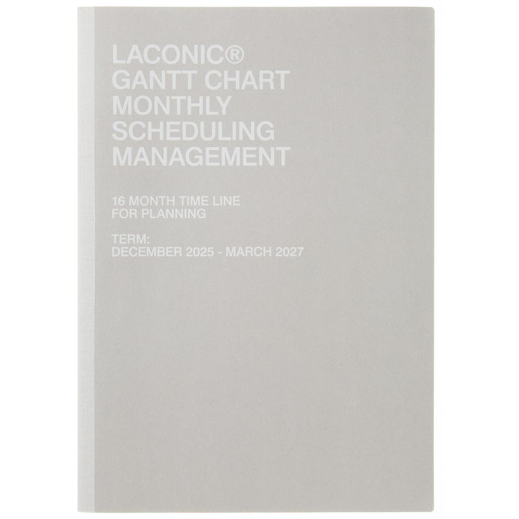 Laconic 2026 A5/A4 Monthly Planner with Gantt Chart - Starts December 2025 (LGMD14-150 & LGAD05-190)