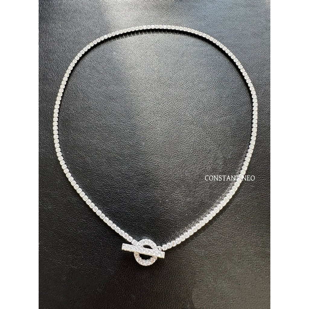 1: 1 Original Label AAA + H Home Full Set กระพริบเพชร OT หัวเข็มขัดสร้อยคอ blingbling!ความยาว 42.5 ซ