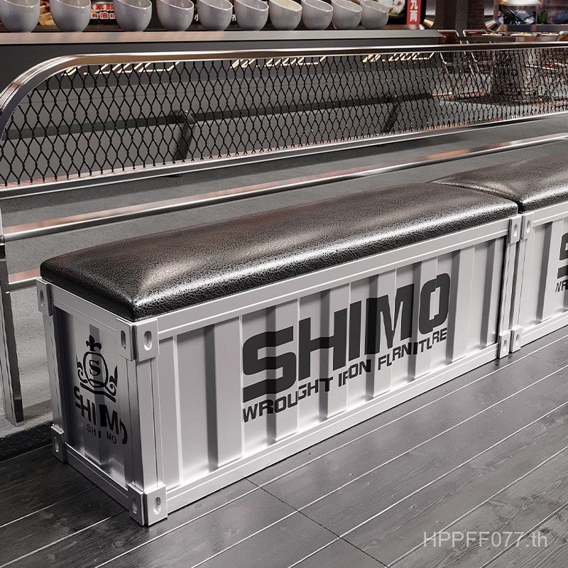 Influencer รองเท้าเปลี่ยนสตูล Rest สตูลสนามรองเท้า Store รอเก้าอี้ Bench สไตล์อุตสาหกรรม Gym Storage