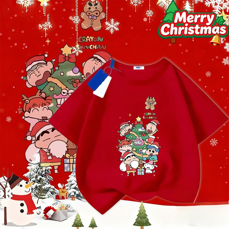 COD (Ho Chi Minh)DREAMY BABY เสื้อยืดปาร์ตี้ทีมคริสต์มาสสินค้าใหม่ 2026 เสื้อยืดคอกลมคริสต์มาส M112