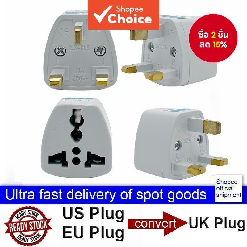 Universal 3 Pin Plug Adaptor 2 Pin Multi Pin Malaysia UK Adapter TV - UK3PinPlug