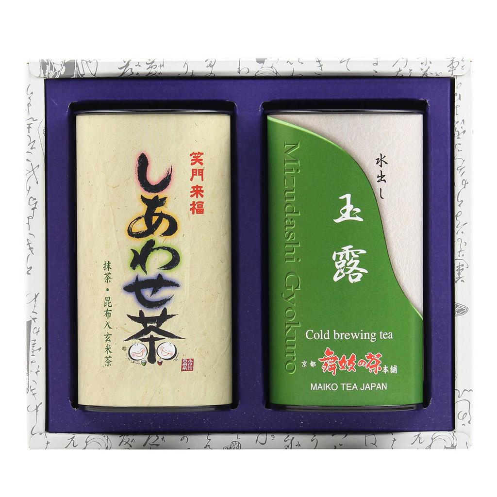 Maiko Tea Store, Cold Brew Gyokuro 7g Tea Bags × 20 Pouches in a Can, Happiness Tea 180g in a Can Se