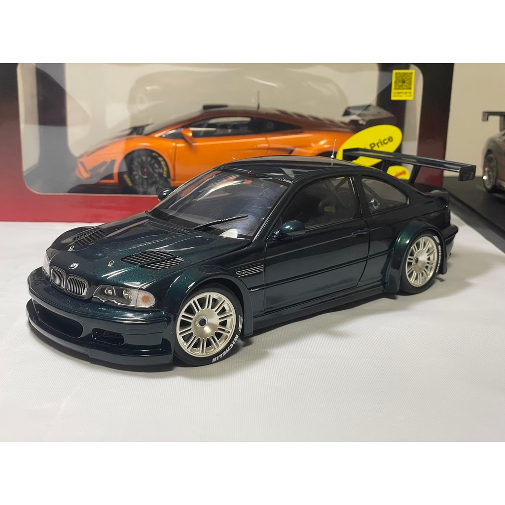 1/18 Original BMW BMW E46 M3 GTR Mini Cut, Metal Green, Say Emerald.It มีเอฟเฟกต์กิ้งก่าภายใต้แสง ดร