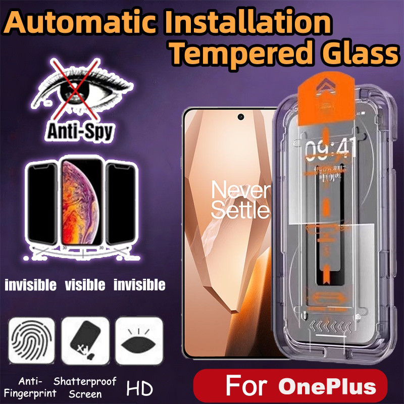 ฟิล์มกระจกนิรภัยความเป็นส่วนตัว ติดง่าย สำหรับ OnePlus 13R 13T 10R 9 9R 9RT 8T 7 7T 6T ACE 5 Pro 3V 