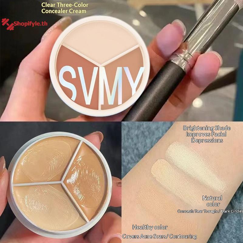 Shopifyle SVMY คอนซีลเลอร์ 3 สี: ครอบคลุมจุด, ฝ้าและความหมองคล้ํา, กันน้ํา & Natural th