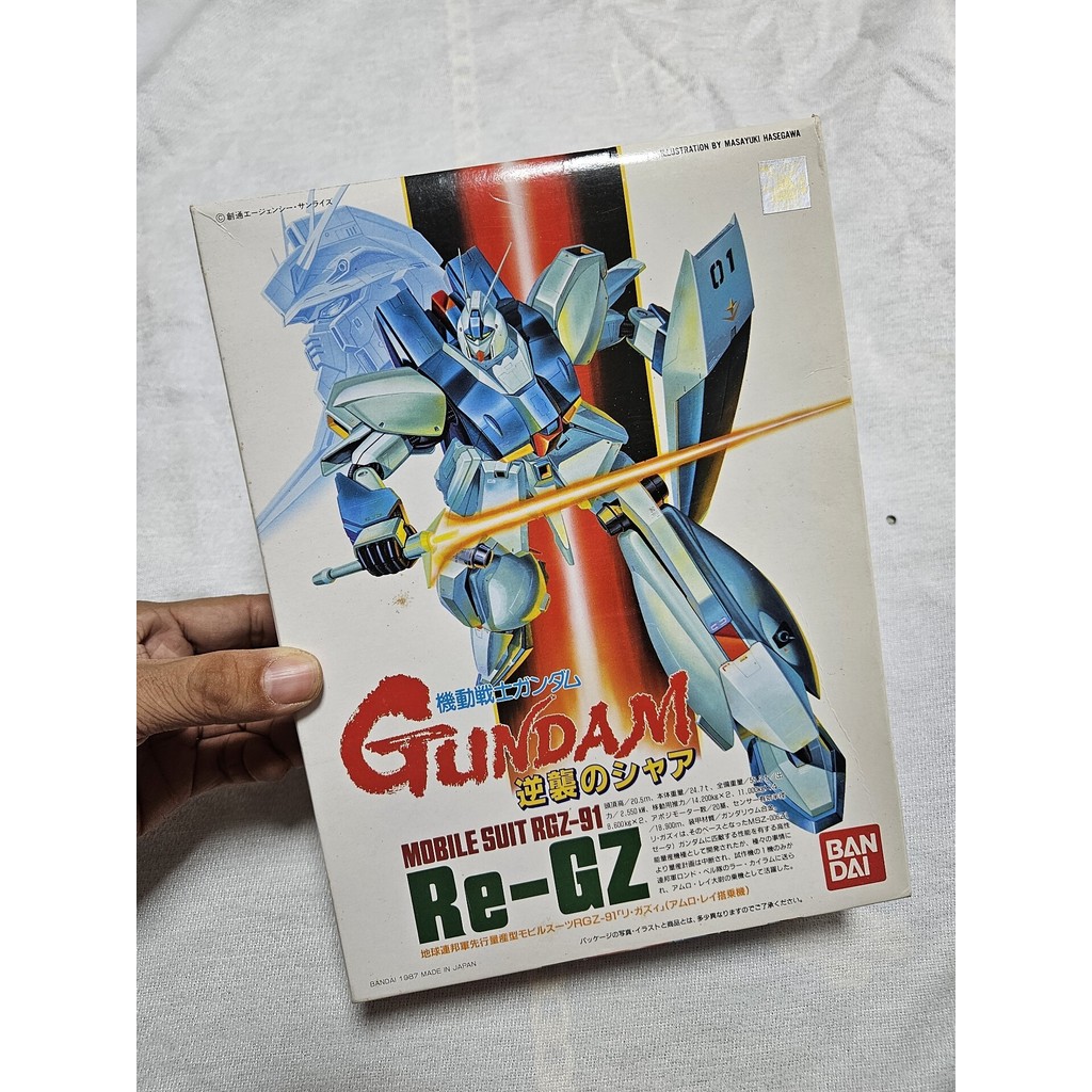 Bandai 1/144 RE-GZ RE-GZ รุ่นเวอร์ชั่นญี่ปุ่นสินค้าเก่ากล่องพูดแผ่นสมบูรณ์ผลิตภัณฑ์ที่ยังไม่ได้เปิดเ