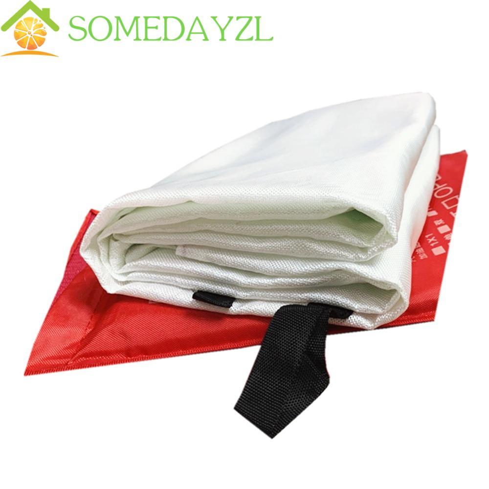 SOMEDAYZL ผ้าห่มดับเพลิง, อุปกรณ์ดับเพลิงสารหน่วงไฟเพื่อความปลอดภัย, ฝาครอบป้องกัน 1M /1.5M ผ้าไฟเบอร์กลาส Survival Fire Cover Fighting