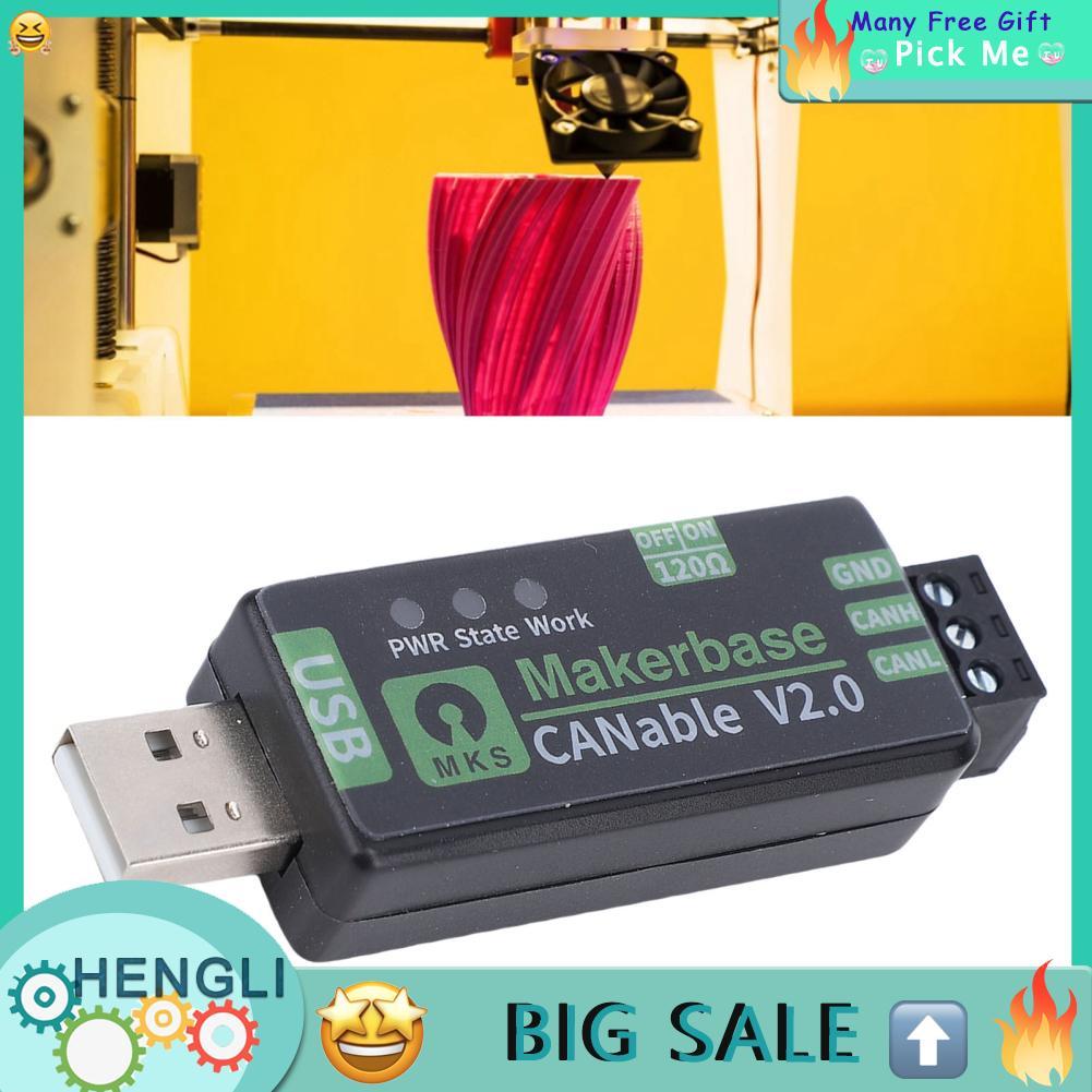 Hengli Hengli Wisoqu USB to CAN FD อะแดปเตอร์ขึ้นอยู่กับ Canable2.0 รองรับ 2.0 AB โปรโตคอลหลายเฟิร์ม