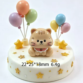 10ชิ้นน่ารักนั่งแมวสีที่แตกต่างกัน3ง เรซิ่นเสน่ห์สําหรับ งIY(9-348)