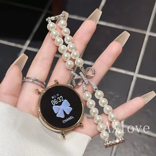 SAMSUNG 18/20 มม.22 มม.Elegant Pearlเครื่องประดับสําหรับSamsung Galaxyนาฬิกา 8 7 3 4 6 คลาสสิก 5 Pro 40 44 มม.สายรัดข้อมือ