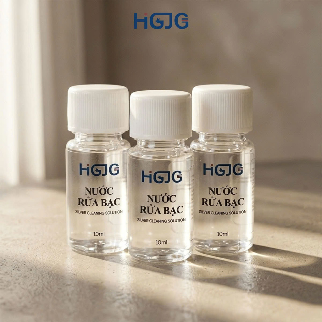 HGJG Silver Jewelry Cleaner 10ml, Silver Jewelry Brightening Solution ใช้งานง่าย รวดเร็วและสะดวก