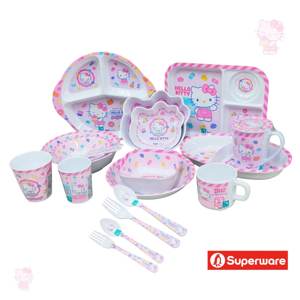 คิตตี้ เฟรชลี่ จานชามเมลามีน ลายการ์ตูน ศรีไทยซุปเปอร์แวร์ Superware Sanrio Kitty [ขายเป็นชิ้น/เลือกรหัสสินค้า]