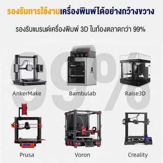 Maker Space โรลพลาสติกทุกสี PLA Silk Filament เส้นพลาสติก filament 1.75mm 1kg คุณภาพสูง แข็งแรง ทนทาน สองสีไล่เฉด