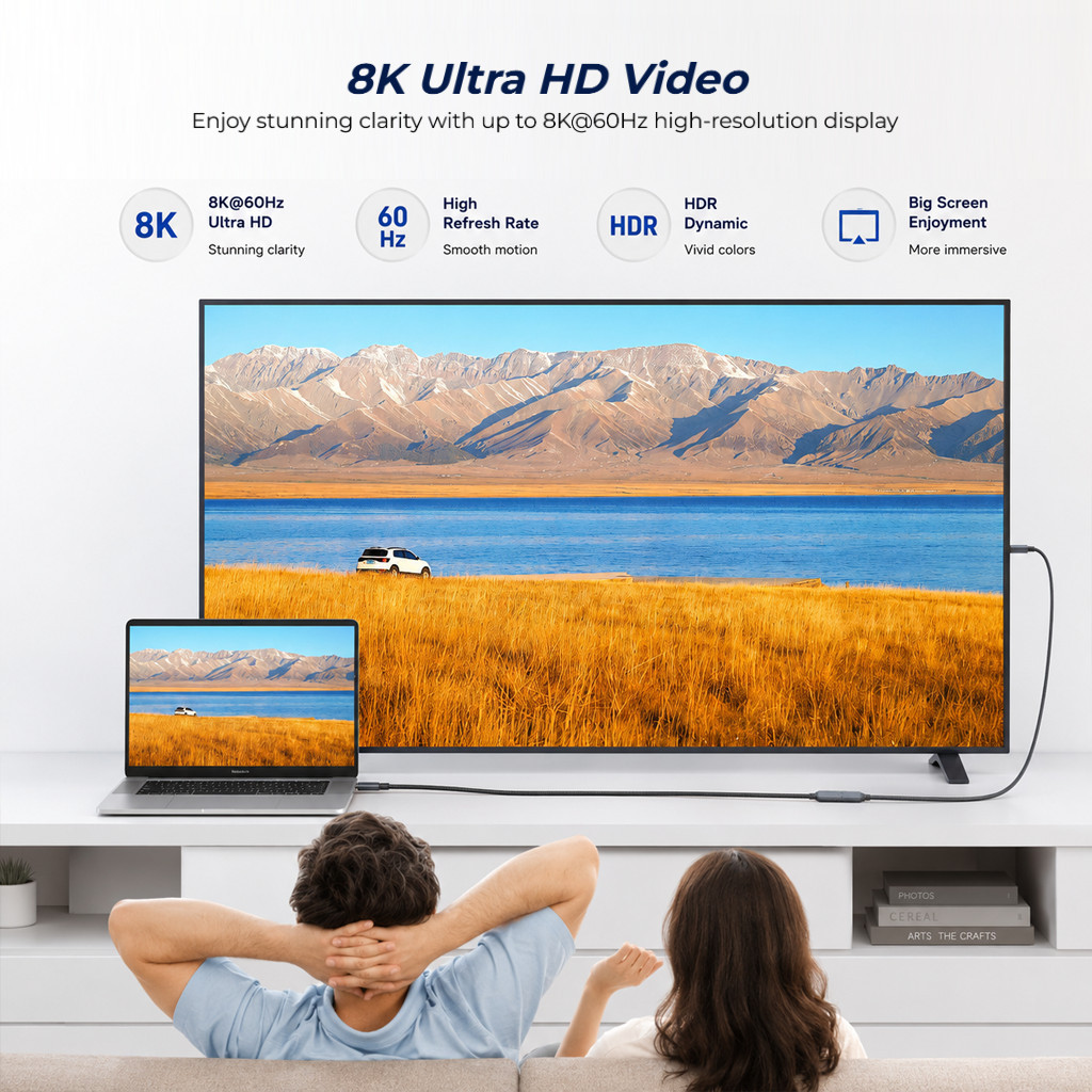 สายต่อ Type-C 20Gbps PD240W USB3.2 สายถัก เพิ่มความยาว รองรับ 8K สำหรับ มือถือ/แล็ปท็อป/โปรเจคเตอร์ ราคา ถูกที่สุด ดีลบีเคเค แกลเลอรีภาพที่ 7