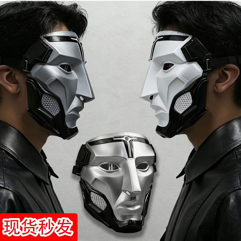 狱长面具 Cos道具 格克罗斯 渡鸦面罩 游戏角色 成人儿童 | Game Cosplay Mask Prison Warden Crow Face Cover Adult Kid 4WoUn9ZM1