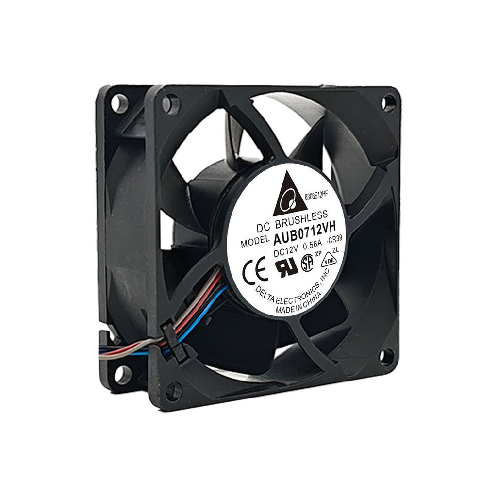 DELTA DELTA ควบคุมอุณหภูมิ PWM 4 สาย AUB0712VH 12V 0.56A 7CM 7025 พัดลมระบายความร้อน