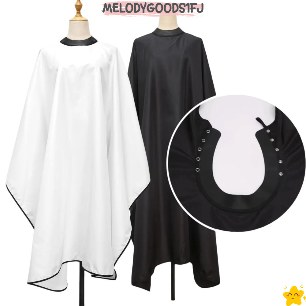 MELODYGOODS1FJ ผ้าตัดผม,ผ้าคลุมตัดผมซิลิโคนซ่อนหัวเข็มขัด,เสื้อทําผมกันน้ํา
